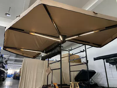 Fan-shaped Tent Large Space, Avtomobil yan çətirləri - khaki-2