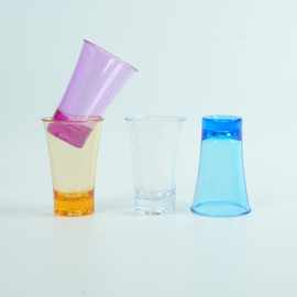 塑料杯子弹杯 塑料白酒杯b52一口杯烈酒杯 酒吧创意吞杯 彩色酒杯