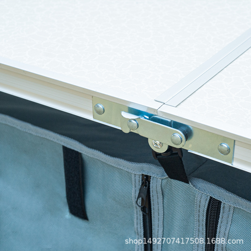 Mesa de picnic portátil plegable para almacenamiento al aire libre, mesa de puesto no tejida, mesa de comedor ligera y simple