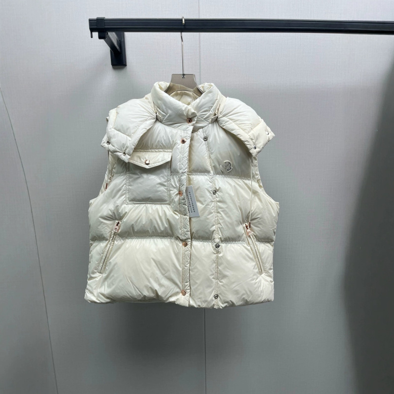 90% white goose down vest, winter warm outerwear, windproof, detachable hooded jacket for women 90% white goose down vest, winter warm outerwear, windproof, detachable hooded jacket for women
