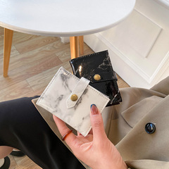 2023跨境時尚錢包女短款零錢包潮女士風琴卡包大理石錢包女士錢包