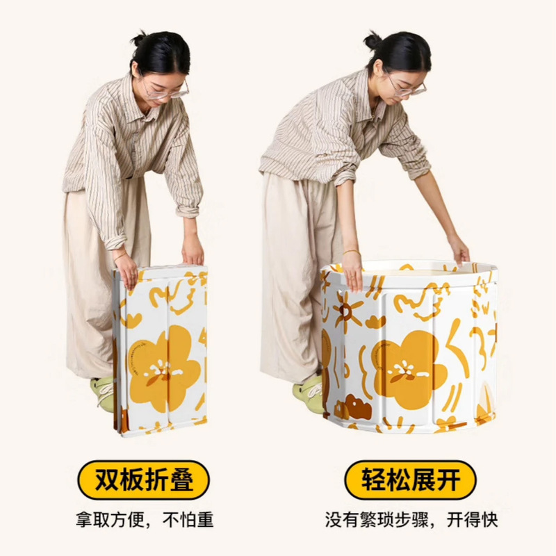 儿童泡澡桶家用宝宝洗澡桶冬天可坐沐浴盆婴儿小孩折叠浴缸|undefined
