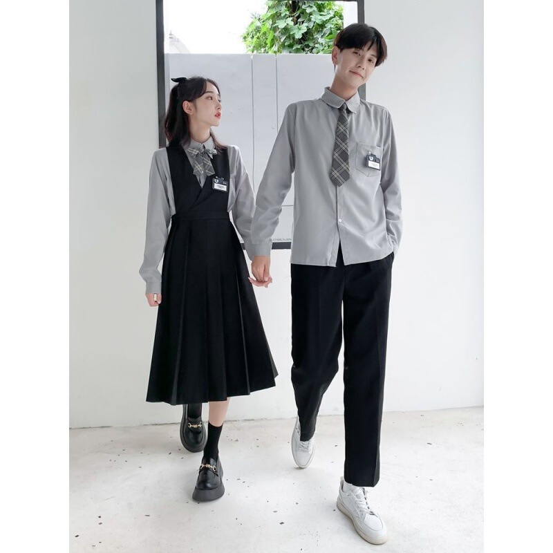春秋学院风JK制服长裙大合唱演出服套装高中学生校服班服西装外套|undefined