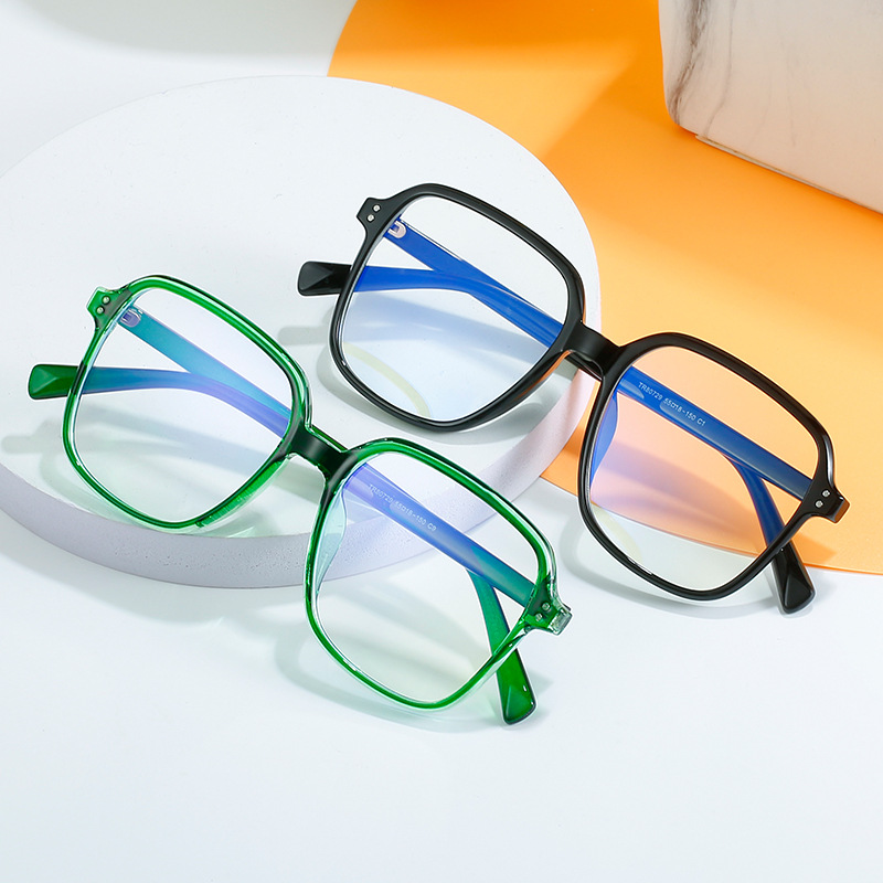 Versatile Minimalist New Square-frame Glasses, Retro Prescription Eyeglass Frames, Large-frame Men, Anti-blue Light Flat Glasses For Women,_voghion.com