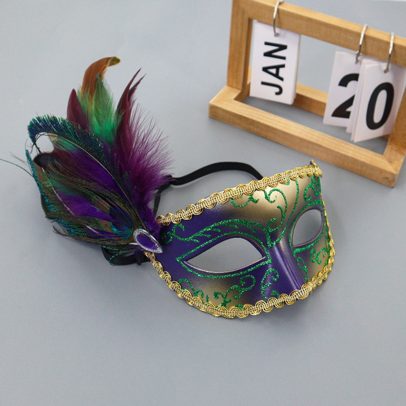 Amazon nueva máscara de plumas de sequillas máscara fiesta sexy mitad cara máscara de ojos fiesta