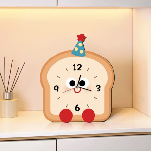 Cream Style Desktop Clock Pendulum Desktop 2024 New Internet Popular Cute Living Room Entrance Cabinet Decorative Clock Small Ornaments