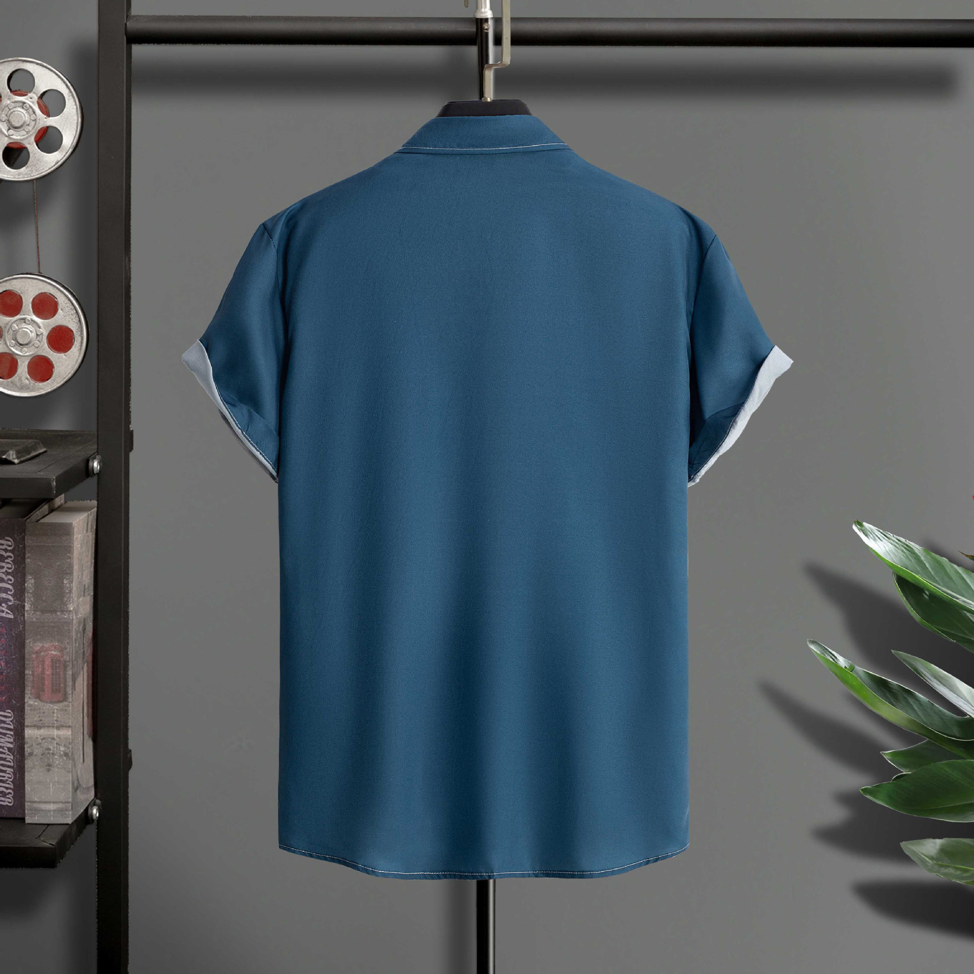 Camicia a maniche corte stampata digitale stile paisley moda uomo 2024_voghion.com