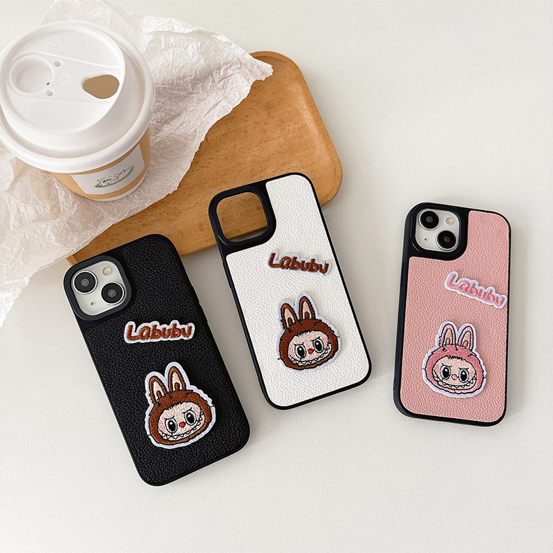 Rabbit Xiaobu Leather Phone Case Suitable for iPhone 17 Pro Max, Simple Solid Color Apple 16 Hard Case for Women, New Model Rabbit Xiaobu Leather Phone Case Suitable for iPhone 17 Pro Max, Simple Solid Color Apple 16 Hard Case for Women, New Model