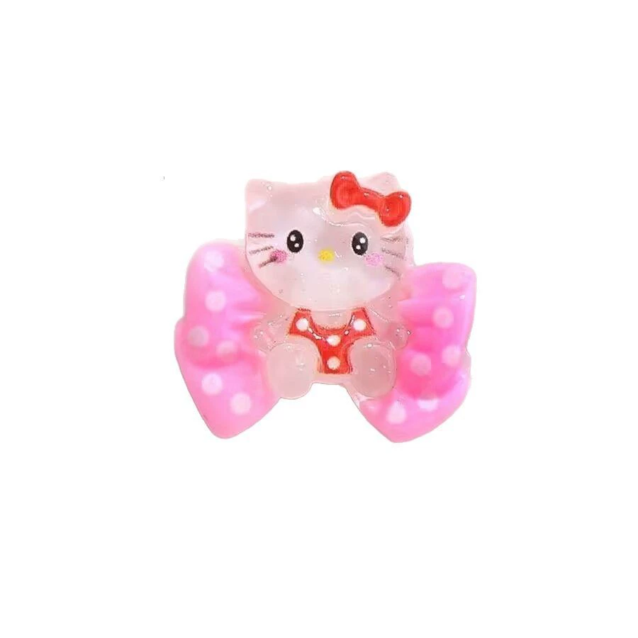 Hello Kitty, заколка для волос с бантом, верёвка для волос, материал, чехол для телефона, магнит на холодильник, ручная работа
