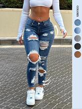L 98536 Dark blue high-waisted skinny jeans ����������������