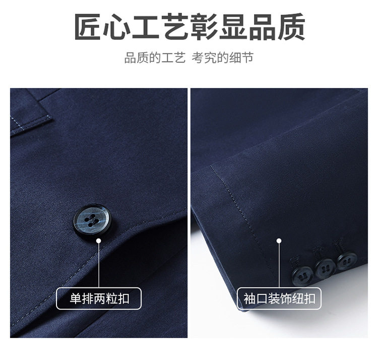 Áo vest nam cotton dáng ôm vừa vặn, cổ vest một hàng hai nút, tay dài, phong cách Hàn Quốc — Màu be, Màu xanh lam, Xanh lục Xám chi tiết 7