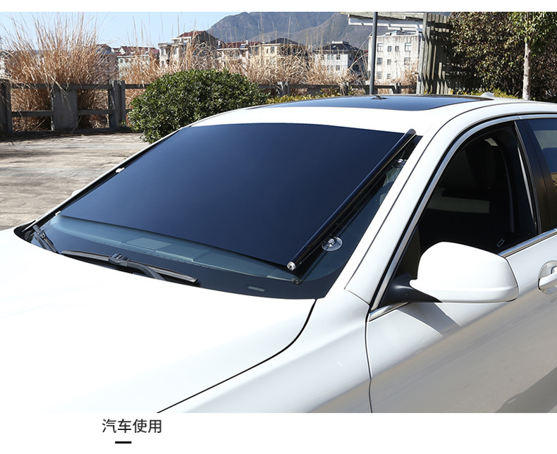 Car sunshade factory direct summer automatic retractable sunshade car sunscreen heat insulation car sunshade net