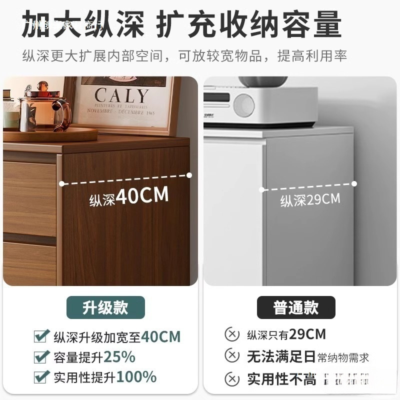 斗柜卧室抽屉柜床尾收纳置物柜家用客厅靠墙实木色储物柜子五斗柜|undefined