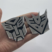 汽车改装个性3D立体贴标变形金刚装饰贴尾标侧标划痕贴油箱铝标