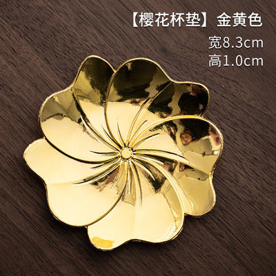 Transfronterizo fábrica directa aleación posavasos taza de té aislamiento posavasos hoja residual posavasos Kung Fu ceremonia del té Accesorios
