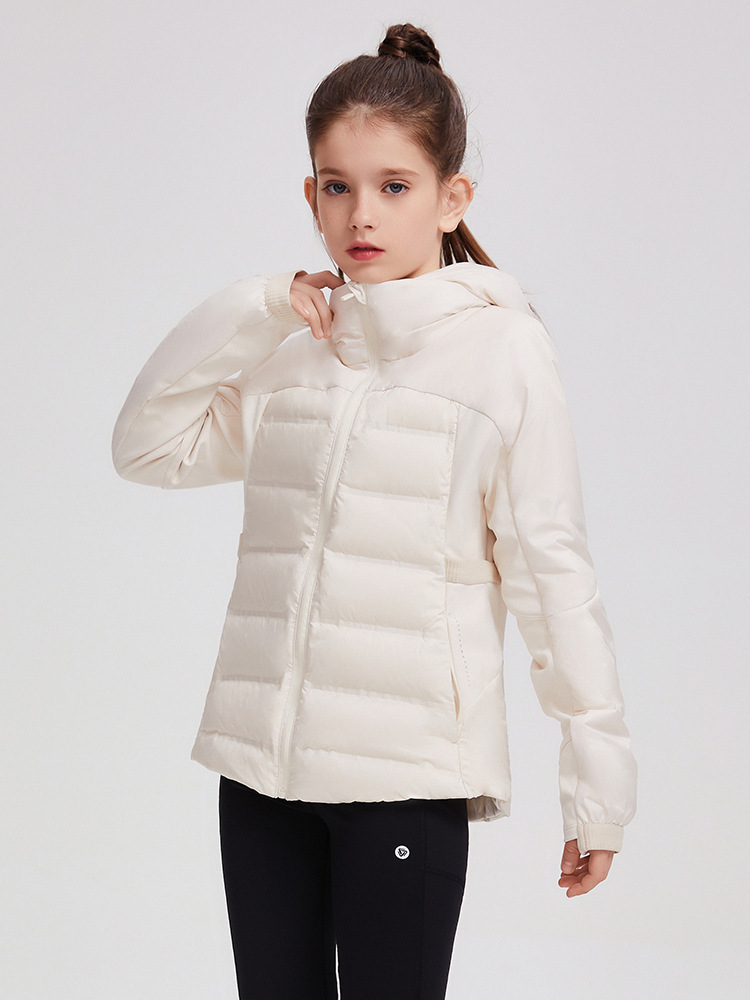 New White Goose down Men's and Women's Kidsren's Clothing Warm Zipper Jacket Autumn and Winter Sports Outdoor Leisure Kidsren's down Jacket