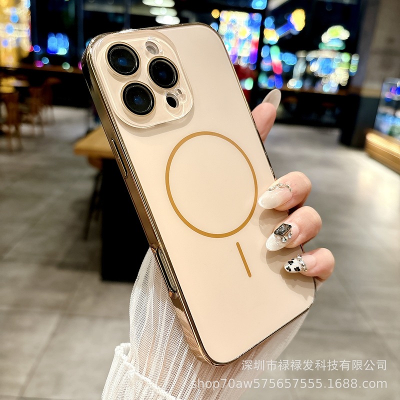 細い磁気吸引リングはリンゴ16promaxag電気めっきのつや消しの携帯の箱のiPhone15の全カバーの保護カバーを適用します。|undefined