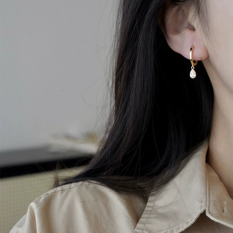 Серебряная игла, серьги, образец серебра 925, стиль легкой роскоши