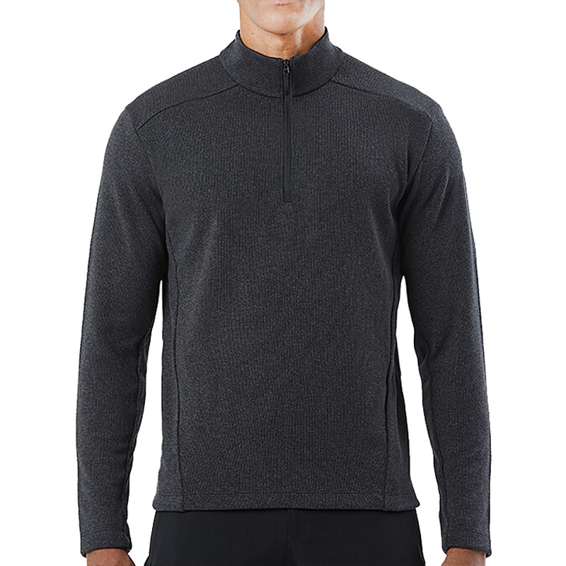 Hx Outdoor Sports Men's Velvet Warm Inner Wear Long-Sleeved Men's Outer Wear Flat Shirt Pullover Thickeneded Half Zipper