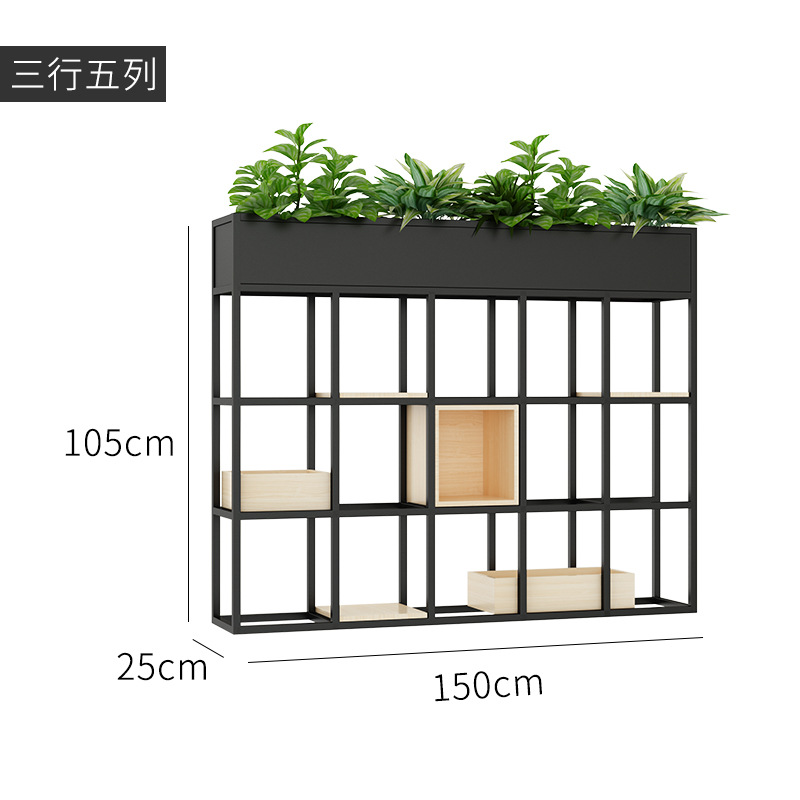 긴 150 * 너비 25 * 높이 105cm 나무 상자 파티션 로그 색상