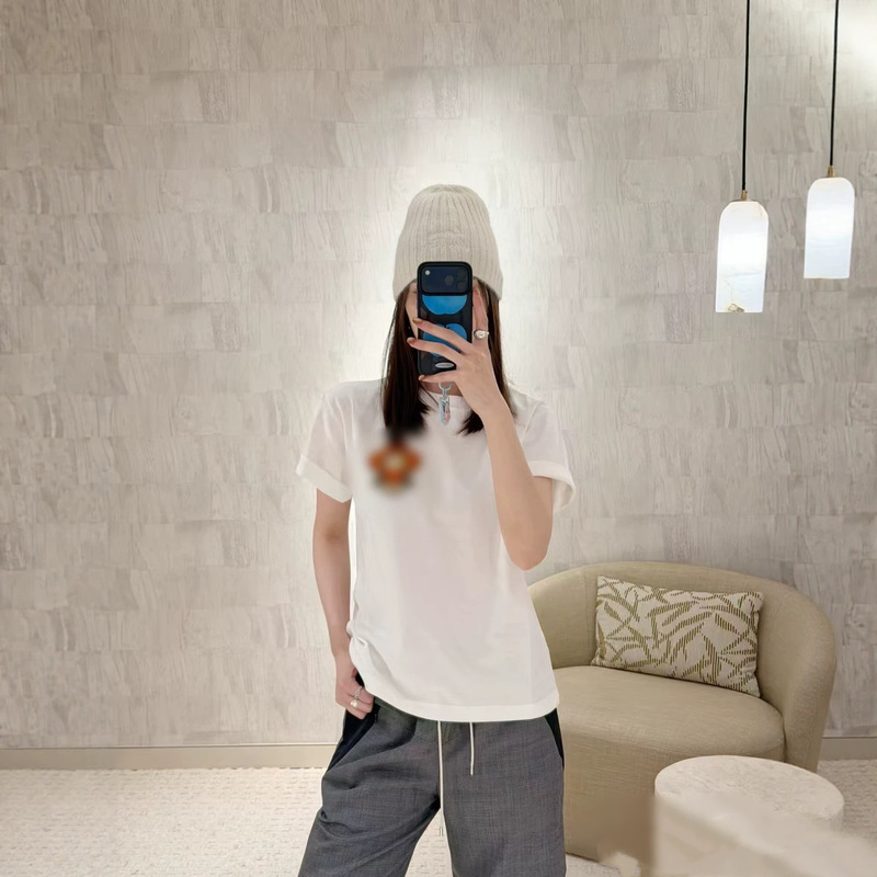 Shenzhen Nanyou 2026 New Summer Fashion Women's Clothing, Stylish and Simple, Versatile Embroidered Printed Short-Sleeved T-Shirt Cotton Top Shenzhen Nanyou 2026 New Summer Fashion Women's Clothing, Stylish and Simple, Versatile Embroidered Printed Short-Sleeved T-Shirt Cotton Top