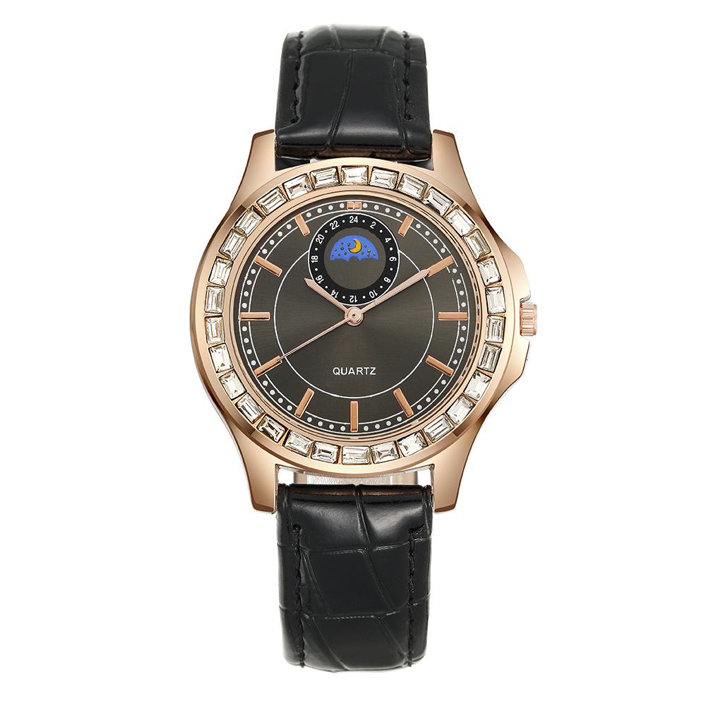 Cost performance  New Business and Leisure Inlaid Men's Belt High end Fashion Full Diamond Style Women's Quartz Watch_voghion.com