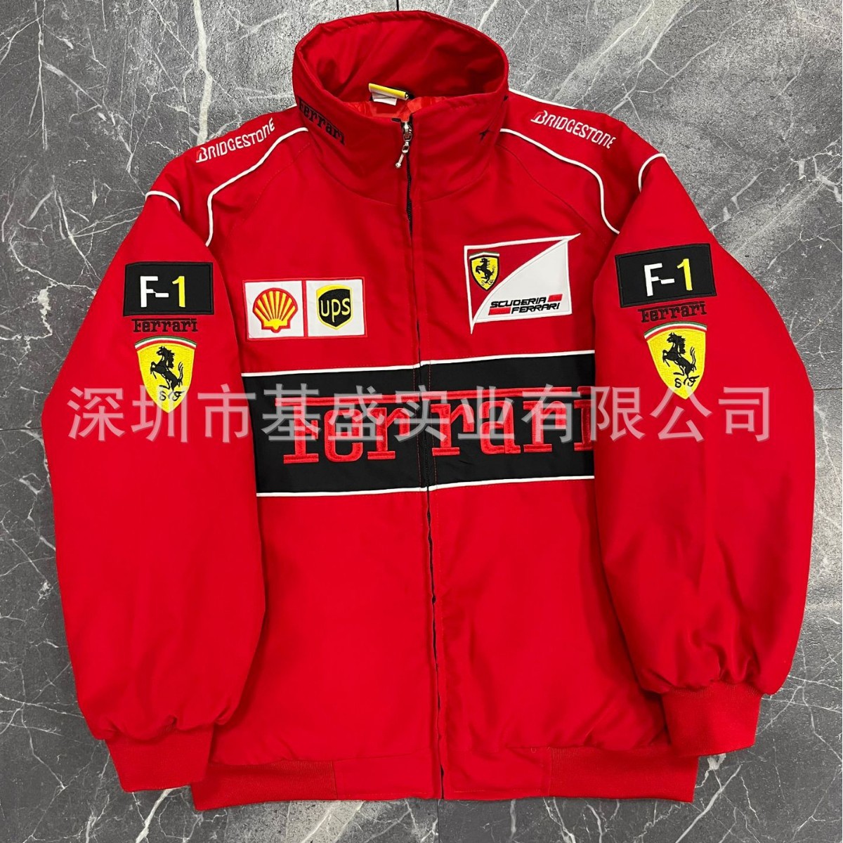 F1レーシングスーツ全種類刺繍入りレーシングスーツ、カレッジスタイル、レトロスタイル、バイクウェア、ライディングウェア、コットンジャケット、カスタムメイド