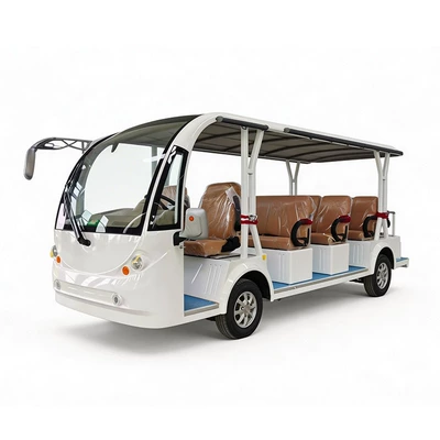 Electric sightseeing bus 8 Elektrikli qolf avtomobilləri - chinese-bus-semi-enclosed-5-rows