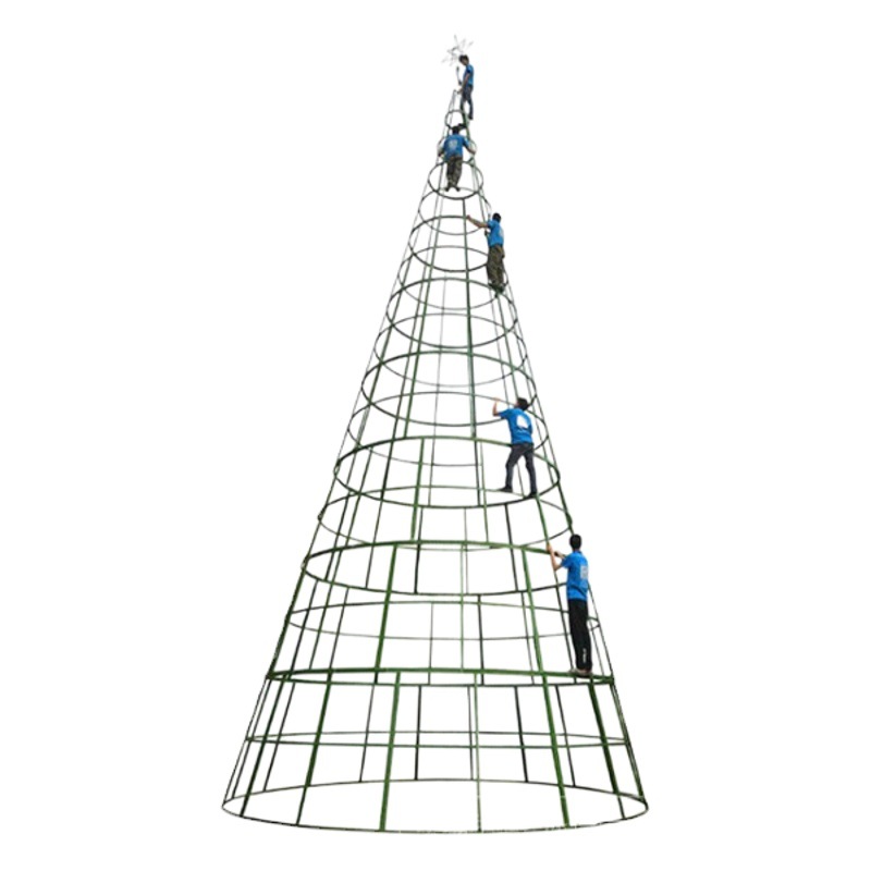 Fábrica directa para el centro comercial Navidad de lujo 3 - 25m marco de árbol de Navidad al por mayor hierro forjado marco de árbol
