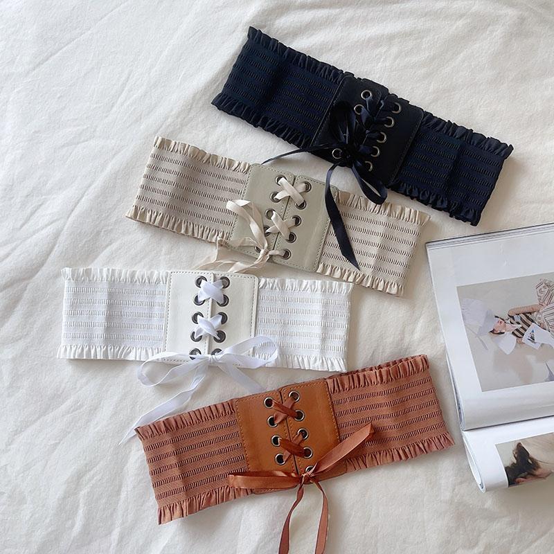 Nuovo sigillo in vita per le donne con un tocco di alta qualità, cintura in vita snellente e versatile, abito elastico e alla moda, vita stretta, cintura annodata, cintura larga_voghion.com