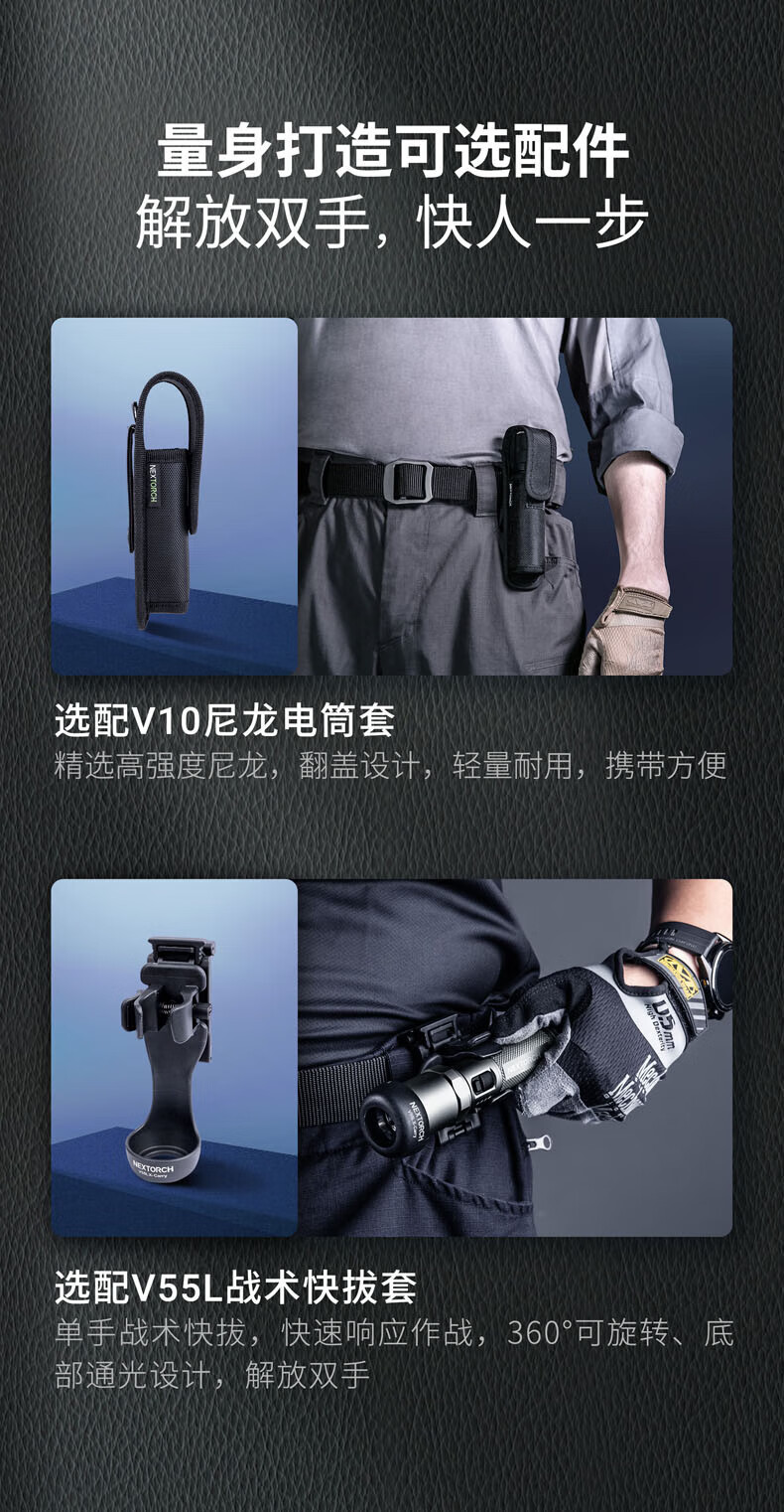 Naride P80B Strong Light Ultra-Bright Flashlight Small Portable Rechargeable Durable Household Ultra-Long Battery Life Large Capacity