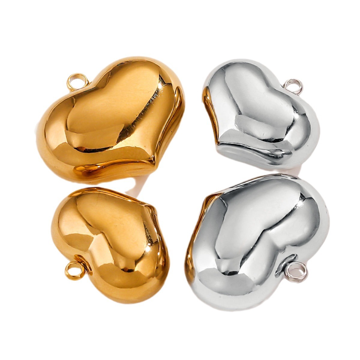 Europa y América de alta calidad pulido moda salvaje galvanoplastia amor colgante LOVW collar cadena de clavícula gran corazón accesorios de joyería