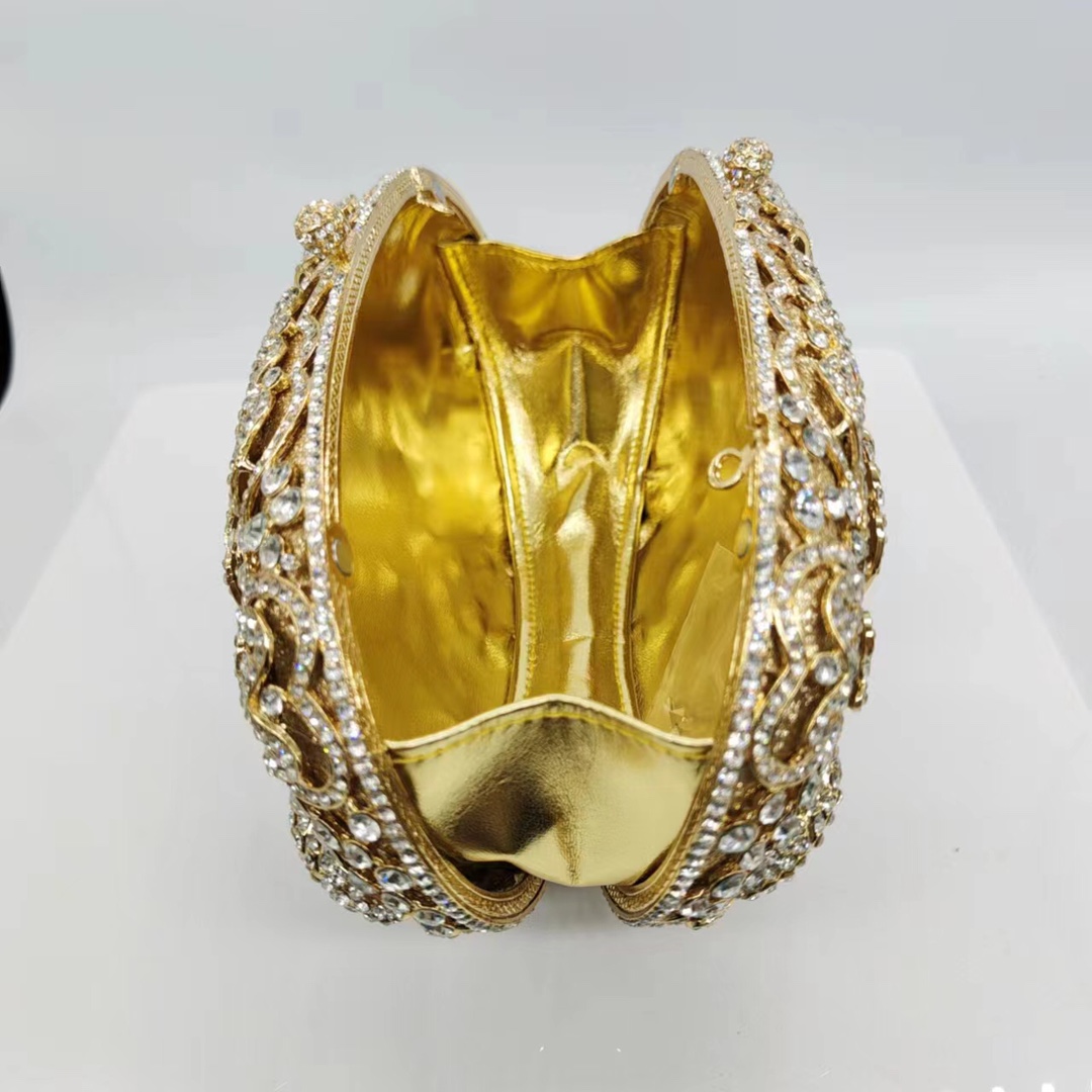 Túi clutch nữ đính kim cương hình bướm dự tiệc cao cấp — Màu vàng, Vàng hồng, Cá tính đặt làm