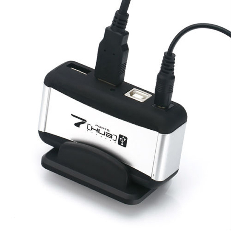 Manufacturer Supplies Vertical 7-Port USB 2.0 Hub, One-To-Seven with Base Hub Splitter, 7-Port High-Speed Expander