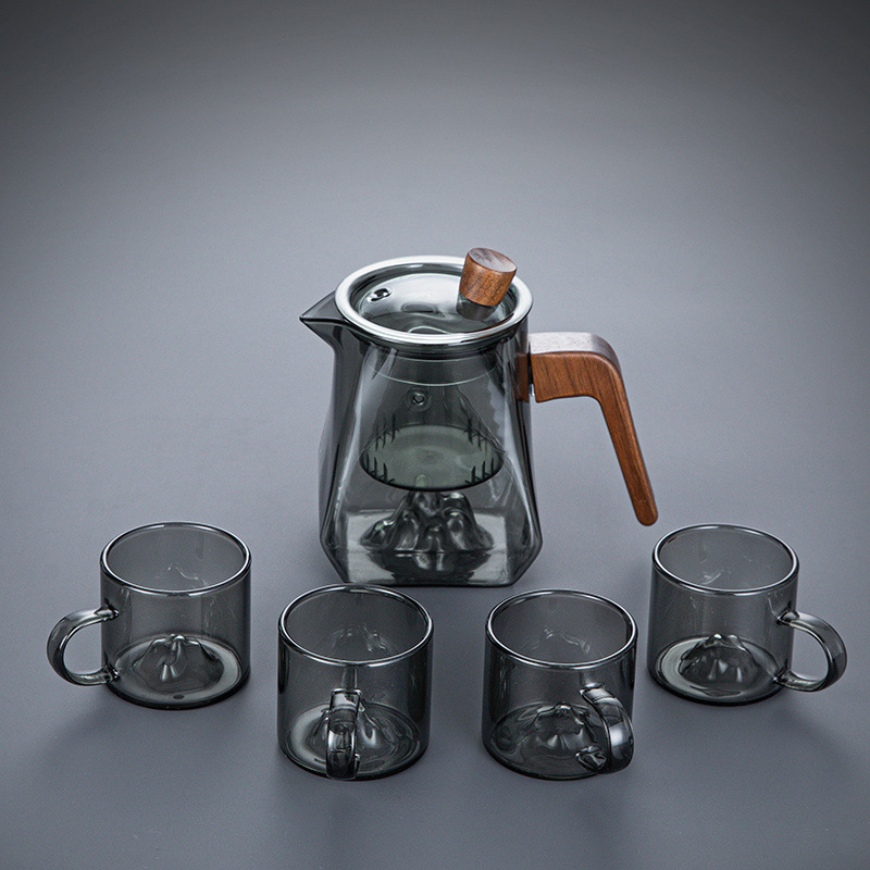 산을 감상할 수 있는 찻주전자 5개 + 컵 4개