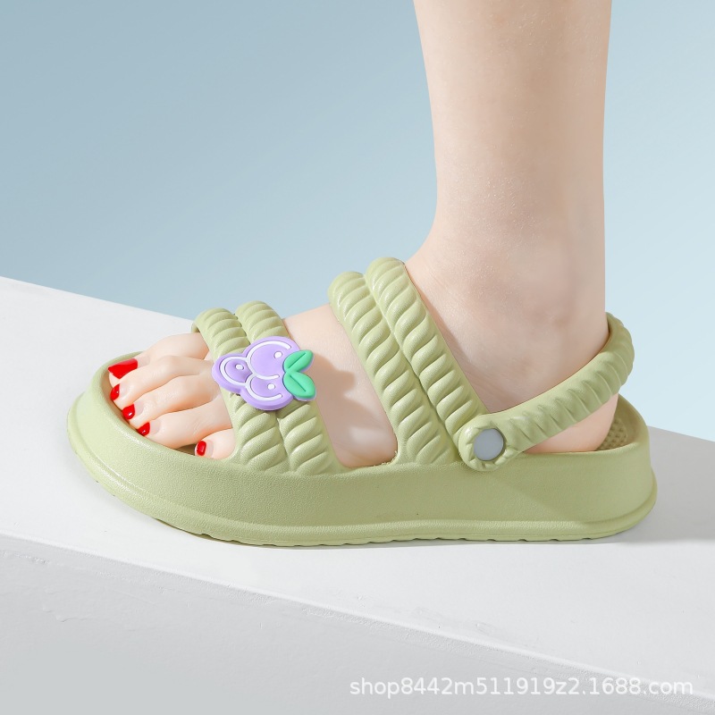 Nuevos zapatos de playa suaves sandalias casuales del todo-fósforo de las mujeres del verano lindo interior impermeable casa sandalias fabricante