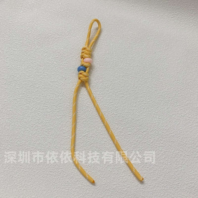 miu系彩色包包编绳挂件时尚车钥匙扣挂饰金刚结手工彩珠编织挂绳|undefined