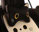 かわいい猫アニメ自動車座布団四季通用ネット布通気滑り止めシートカバー半包座布団座布団女性|undefined