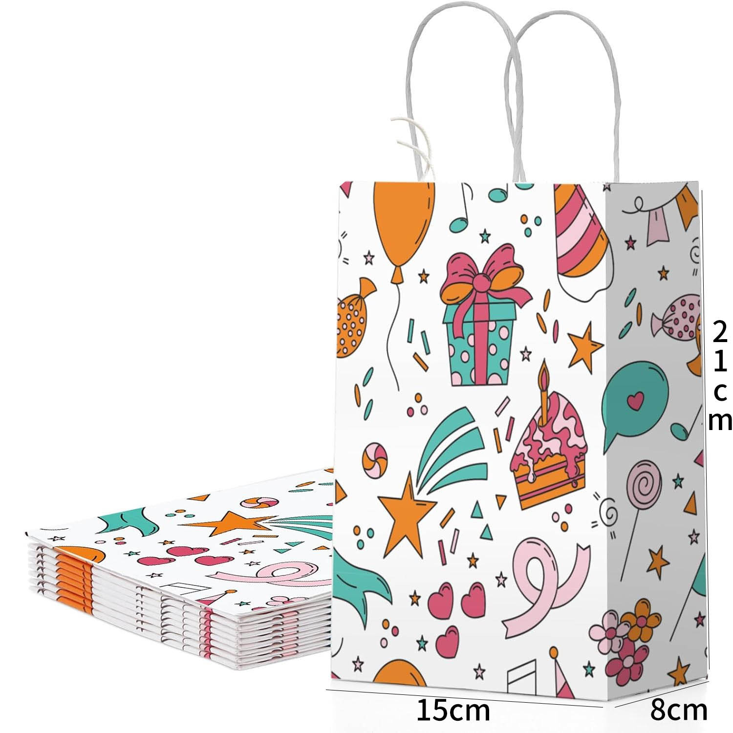 선물 종이 가방; 흰색 가죽; 22*16*8cm