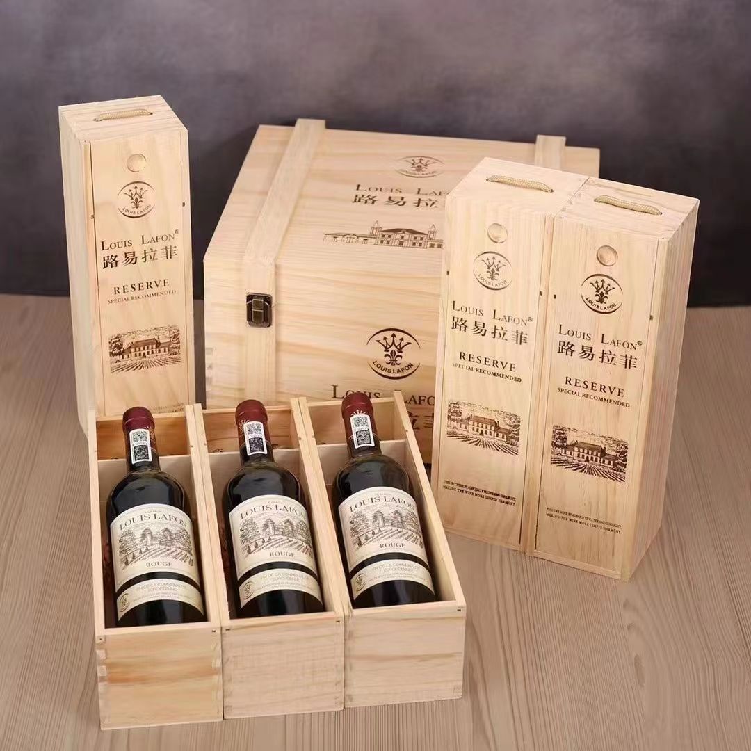 法国路易拉菲男爵干红葡萄酒 整箱6瓶 高端木箱原瓶进口红酒 送礼
