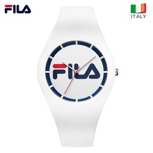 正版FlLA男女青少年潮流运动简约个性糖果色学生防水硅胶带石英表