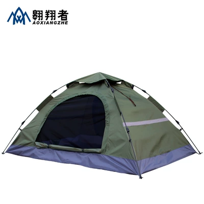 Soaring manufacturers wholesale custom olive green automatic tent thickened fabric with reflective strip outdoor camping training (Çadırlar)