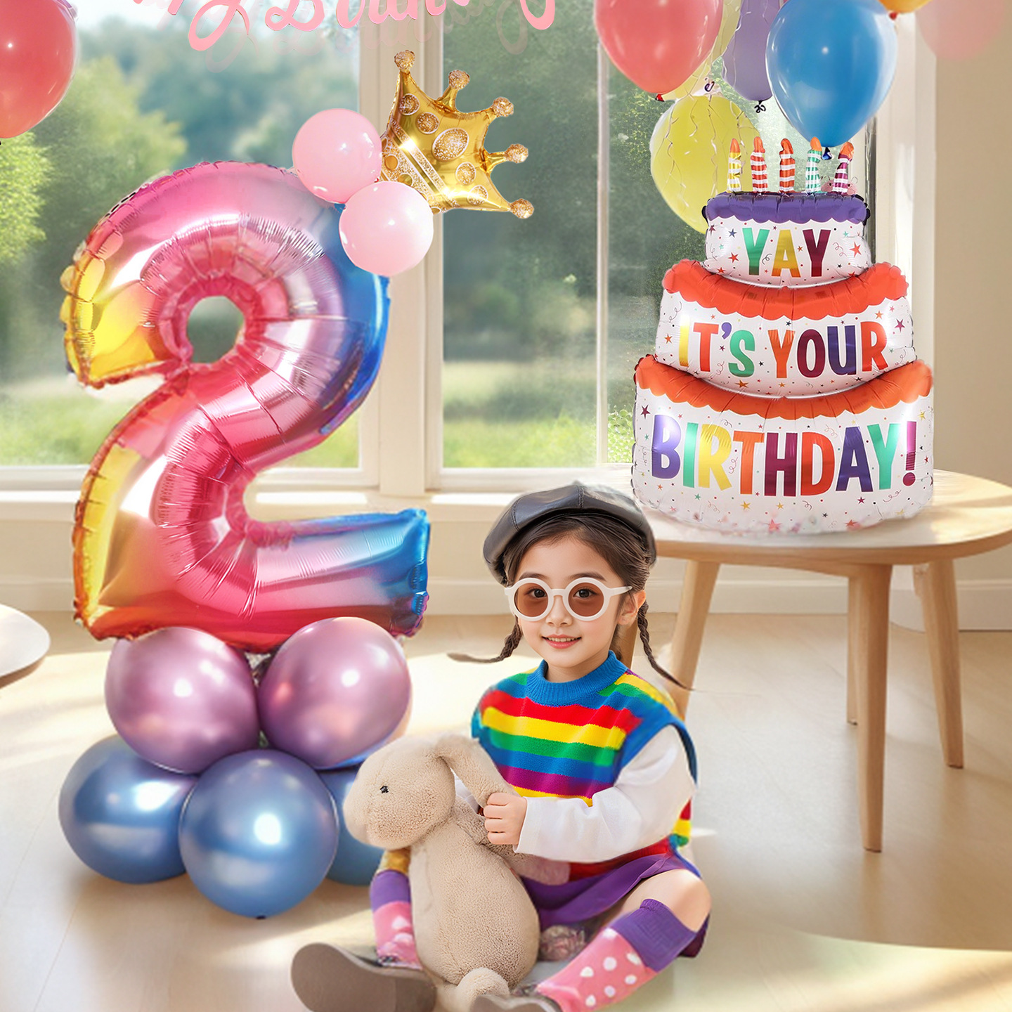 10th Birthday Number Balloon Decorations For Girls And Babies Special Atmosphere Photo Props Party Supplies_voghion.com