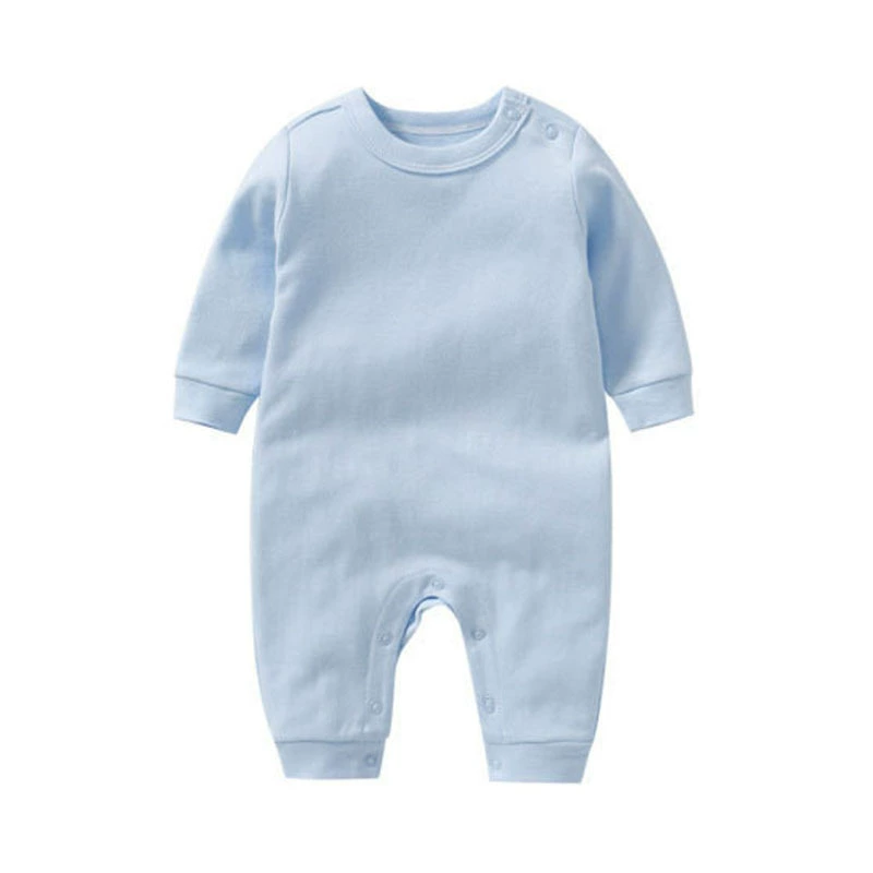 Детский комбинезон с длинным рукавом, пижама, демисезонный solid bodysuit для новорожденного