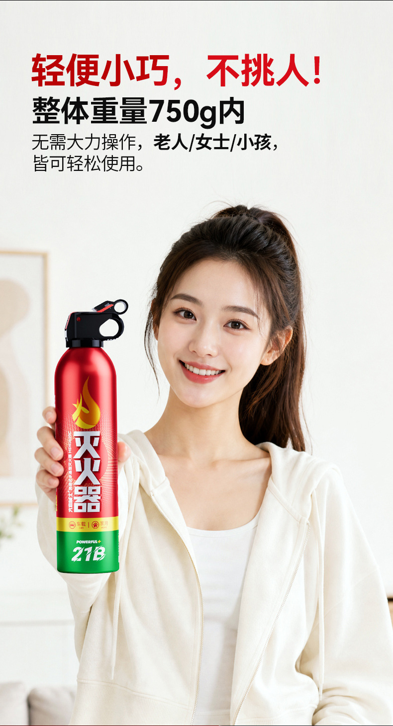 Flame Warrior Car-Mounted Fire Extinguisher, Water-Based for Private Cars, High Temperature Resistant, Explosion-Proof, Household Fire Extinguisher, Gift Wholesale