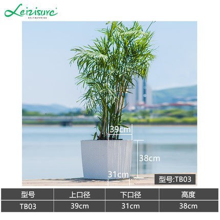 Suministro directo de fábrica de ratán-como maceta cuadrada caja de plantación Nordic automático absorbente perezoso ratán-como maceta al por mayor