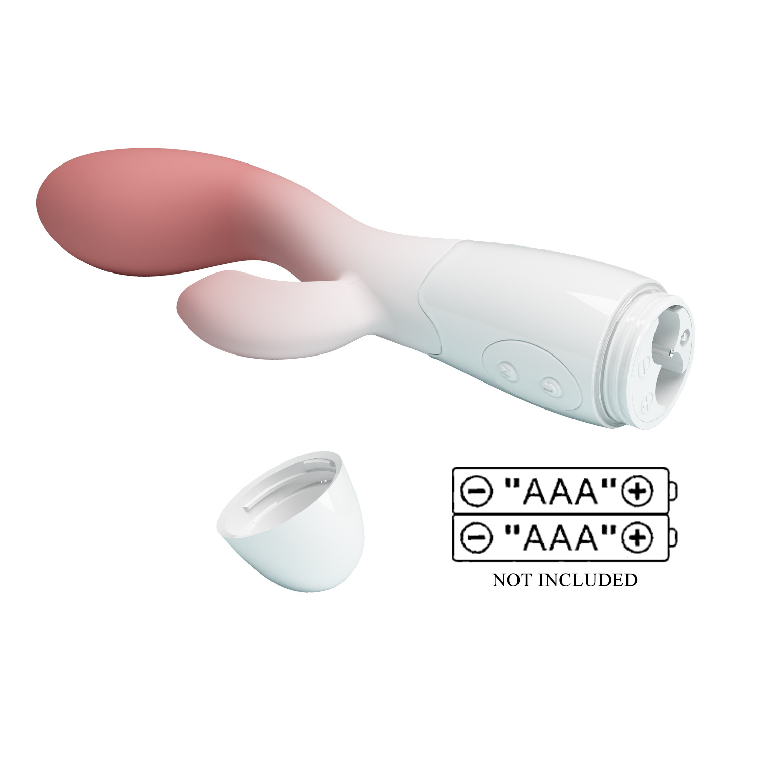 Double Vibrator Silicone Gradient Colour For Female Pleasure_voghion.com