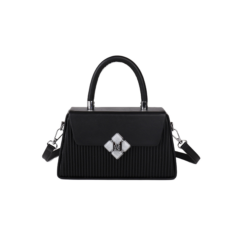 Bolso de textura transfronteriza 2025 verano nuevo bolso femenino moda bolso de hombro a rayas transmisión en vivo del mismo estilo bolso de mensajero marea