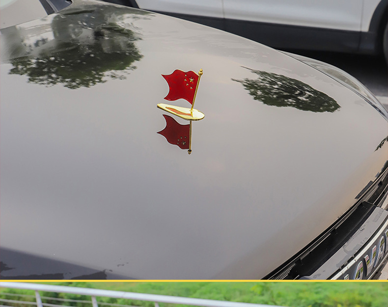 Car outside small red flag car roof red flag decoration car interior decoration decoration five-star small red flag car head decoration flag