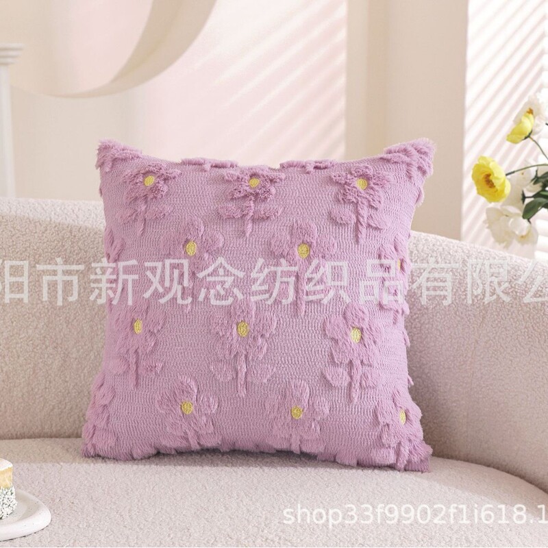 春夏の花刺繍枕カバー、豪華なキルティングソファ枕カバー、ベッドサイドクッション、クロスボーダー推奨装飾枕カバー|undefined